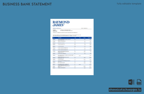 Raymond James Bank – Organisationsdokument (Word- und PDF-Beispiel)